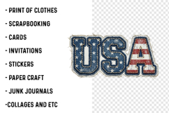 Glitter USA 4th of July PNG Sublimation Product Image 3