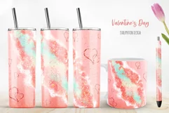 glitter valentines day sublimation design for tumbler and mug