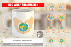 Mug Wrap Globe in a Heart Hands Product Image 1