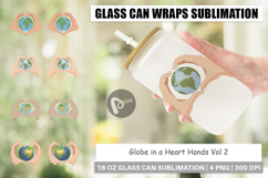 Glass Can Globe in a Heart Hands Product Image 1