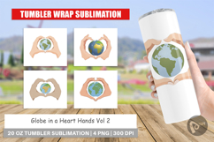 Tumbler Globe in a Heart Hands Product Image 1