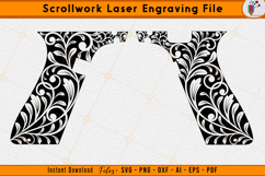 Glock 17 gen 3 Scrollwork Firearms Laser Engraving file Product Image 3