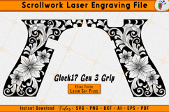 Glock 17 Gen 3 Grip Scrollwork Firearms Laser Engraving File