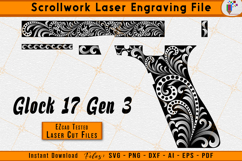 Glock 17 Gen 3 Scrollwork Firearms Laser Engraving Design