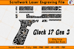 Glock 17 Gen 3 Scrollwork Firearms Laser Engraving Design