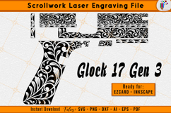 Glock 17 gen 3 Scrollwork Firearms Laser Engraving file