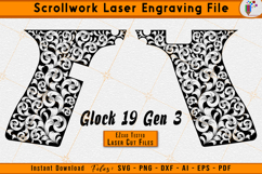 Glock 19 Gen 3 Scrollwork Firearms Laser Engraving File