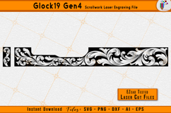 Glock 19 Gen 4 Scrollwork Firearms Gun Laser Engraving Files