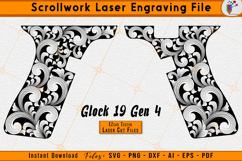 Glock 19 Gen 4 Scrollwork Firearms Gun Laser Engraving Files