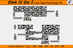 Glock 19 Gen 5 Scrollwork Firearms Laser Engraving Design