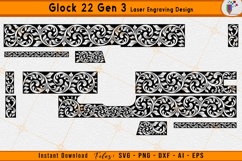Glock 22 engraving, Glock 22 gen 3 Scroll Design, Scrollwork laser, Gun engraving file, EZCAD laser files, CNC engraving svg, Firearm scroll design, Laser cut files, Scroll pattern svg, Laser engraving files