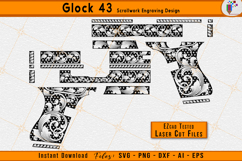 Glock 43 Scrollwork Firearms Gun Laser Engraving Design File