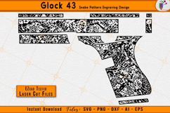 Glock 43 Snake Pattern Firearms Gun Laser Engraving Design