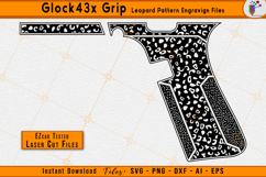Glock 43X Grip Leopard Pattern Firearms Gun Laser Engraving