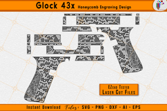 Glock 43X Scrollwork Firearms Gun Laser Engraving Design 