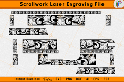 Glock 43X Scrollwork Firearms Laser Engraving Design Files