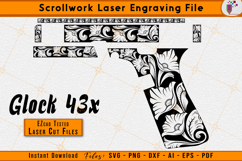 Glock 43X Scrollwork Firearms Laser Engraving Design Files