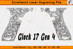 Glock17 Gen4 Scrollwork Firearms Laser Engraving Design File