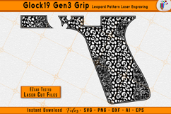 Glock19 Gen3 Grip Leopard Pattern Firearms Laser Engraving