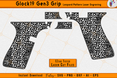 Glock19 Gen3 Grip Leopard Pattern Firearms Laser Engraving
