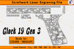 Glock19 Gen3 Scrollwork Firearms Gun Laser Engraving Files