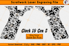 Glock19 Gen5 Scrollwork Firearms Gun Laser Engraving files