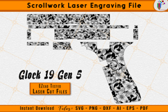 Glock19 Gen5 Scrollwork Firearms Gun Laser Engraving files