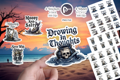Gloomy Siren Goth Summer Sticker Product Image 1