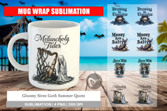 Gloomy Siren Goth Summer Mug Wrap Product Image 1