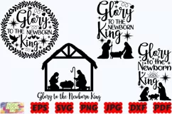Glory To The Newborn King SVG | Newborn King SVG | Jesus SVG Product Image 3