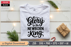 Glory To The Newborn King SVG | Christmas SVG | Holiday SVG Product Image 2