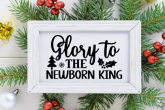 Glory to the Newborn King Sign SVG, Farmhouse Christmas Sign Product Image 2