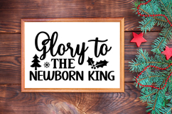 Glory to the Newborn King Sign SVG, Farmhouse Christmas Sign Product Image 3