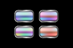 Glossy blur button icon shape collection vector Product Image 2