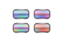Glossy blur button icon shape collection vector Product Image 1