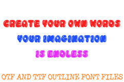 Glossy Bubble Alphabet Lettering Font Hand Drawn ABC OTF TTF Product Image 3