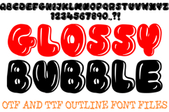 Glossy Bubble Alphabet Lettering Font Hand Drawn ABC OTF TTF Type by Squeeb Creative