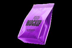 Glossy Floating Pouch Packaging PSD Mockup Product Image 2