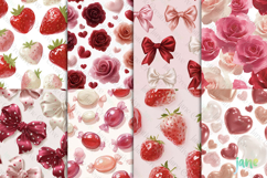 Glossy Valentine Seamless Pattern Product Image 2