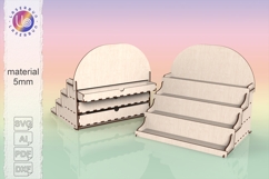 Wood Display Stand SVG with Drawers 5mm Product Image 1