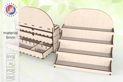 Laser Cut Display Stand SVG with 3 Storage Drawers Product Image 1