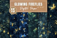 Glowing Fireflies Digital Paper Bundle Product Image 1