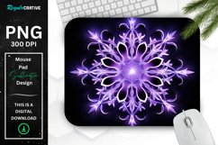 Glowing Lavender Snowflake Mouse Pad Product Image 1