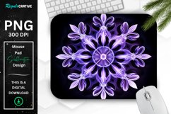 Glowing Lavender Snowflake Mouse Pad Product Image 1