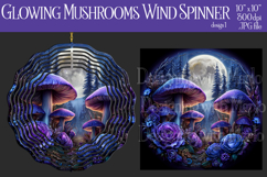 Fantasy Wind Spinner, Sublimation Mushroom Wind Spinner, w1 Product Image 1