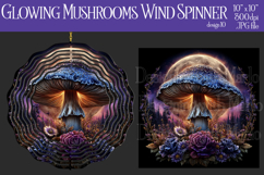 Fantasy Wind Spinner, Sublimation Mushroom Wind Spinner, w10 Product Image 1