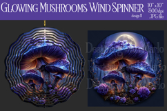 Fantasy Wind Spinner, Sublimation Mushroom Wind Spinner, w11 Product Image 1