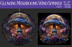 Fantasy Wind Spinner, Sublimation Mushroom Wind Spinner, w14 Product Image 1