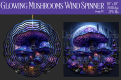 Fantasy Wind Spinner, Sublimation Mushroom Wind Spinner, w15 Product Image 1