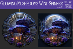 Fantasy Wind Spinner, Sublimation Mushroom Wind Spinner, w16 Product Image 1